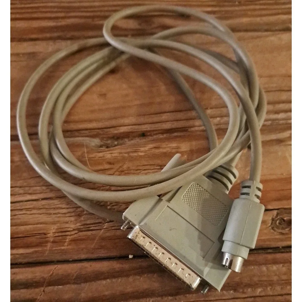 Vintage DB25 Pin Male to DB8 Pin male Cable (?) For Apple Mac